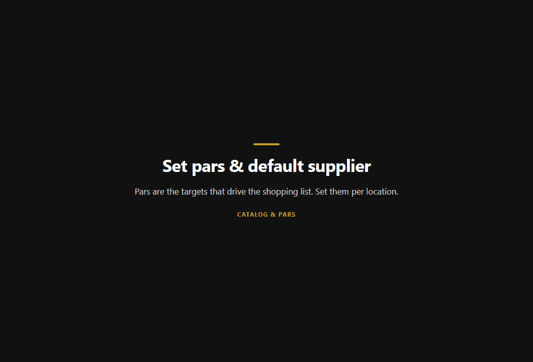 Setting pars and the default supplier