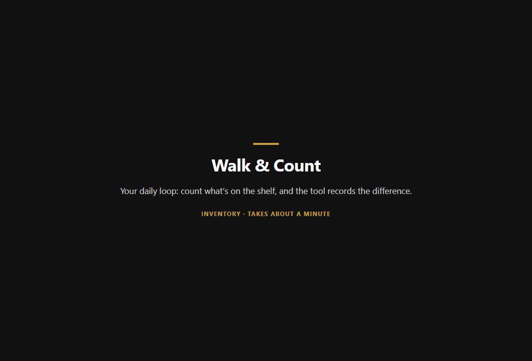 Walk & Count on Inventory